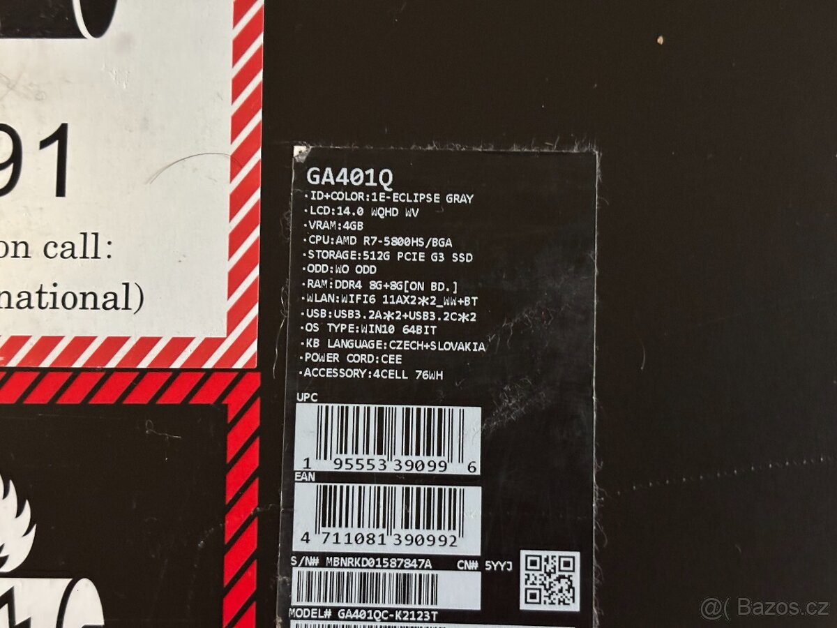 Asus ROG Zephyrus G14 2021, 16GB RAM, RTX 3050, R7 5800HS - 10