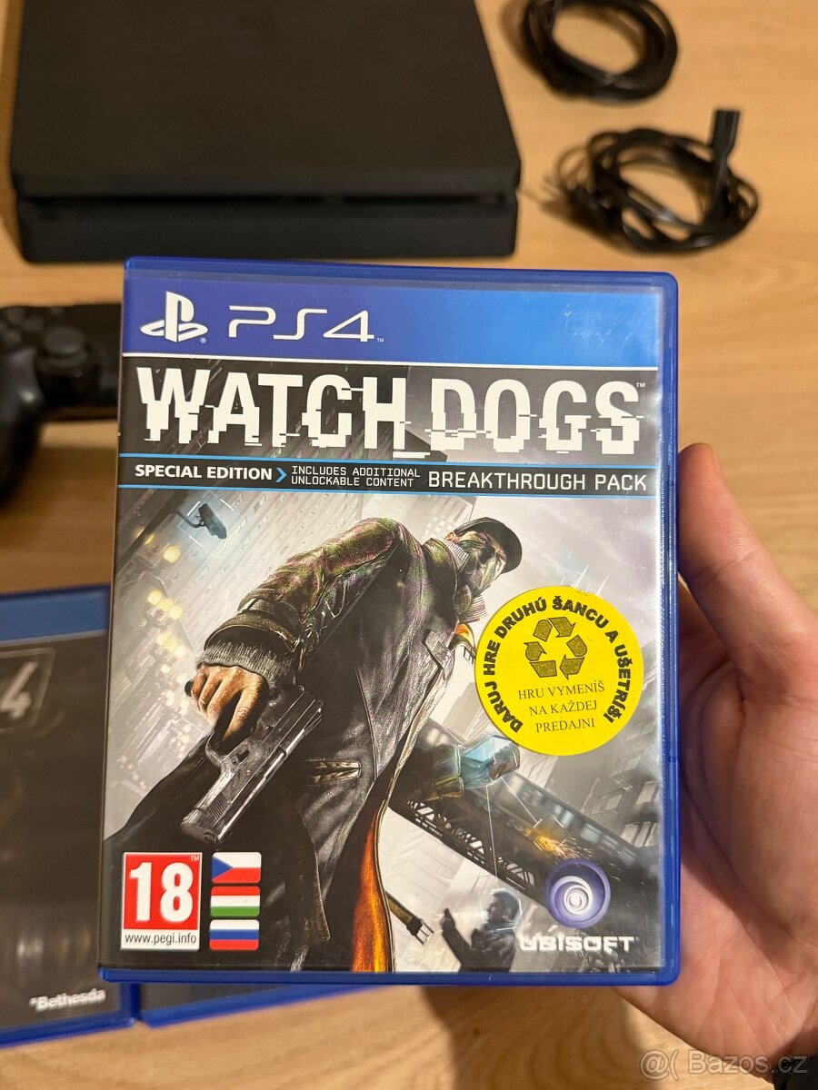 Sony PlayStation 4 Slim 1TB + originál ovládače a PS4 hry - 10