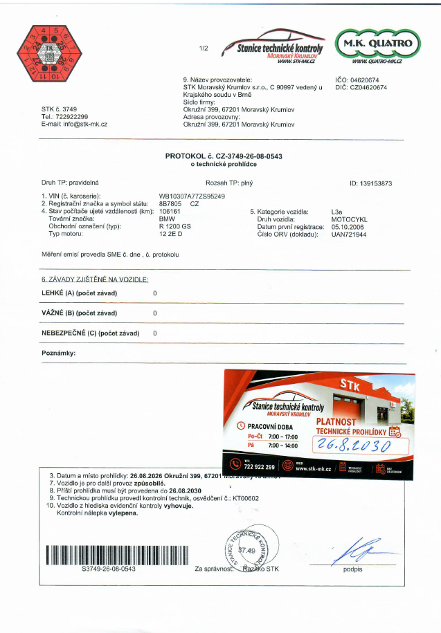 Prodám MW R1200GS - 10