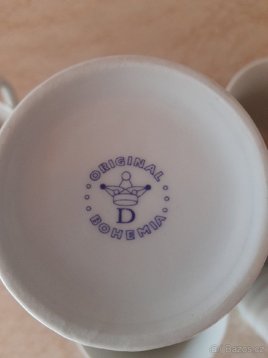 Porcelánový hrnek.Hrnek krteček.Skleničky.Růžový porcelán. - 10