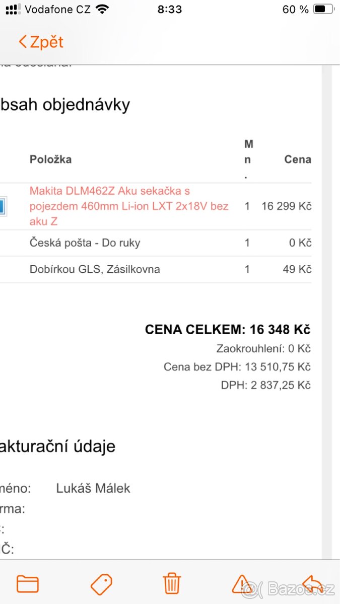 AKU sekačka s pojezdem Makita DLM462 - 10