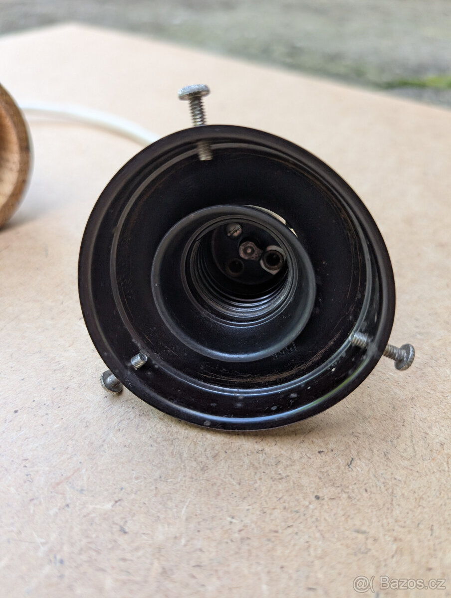 Starožitné závěsné stínidlo/světlo z mléčného skla - 10