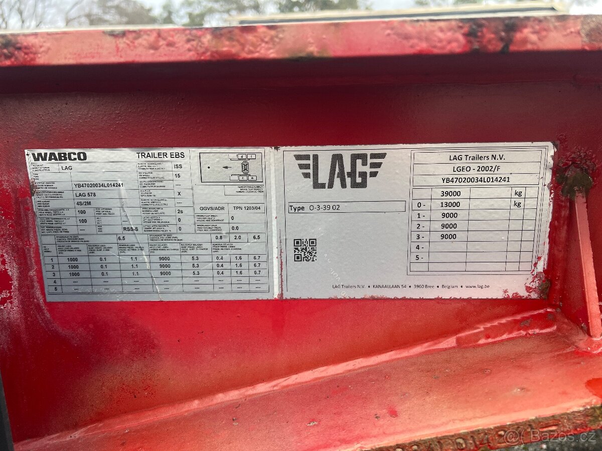 Kontejnerový návěs LAG - 10