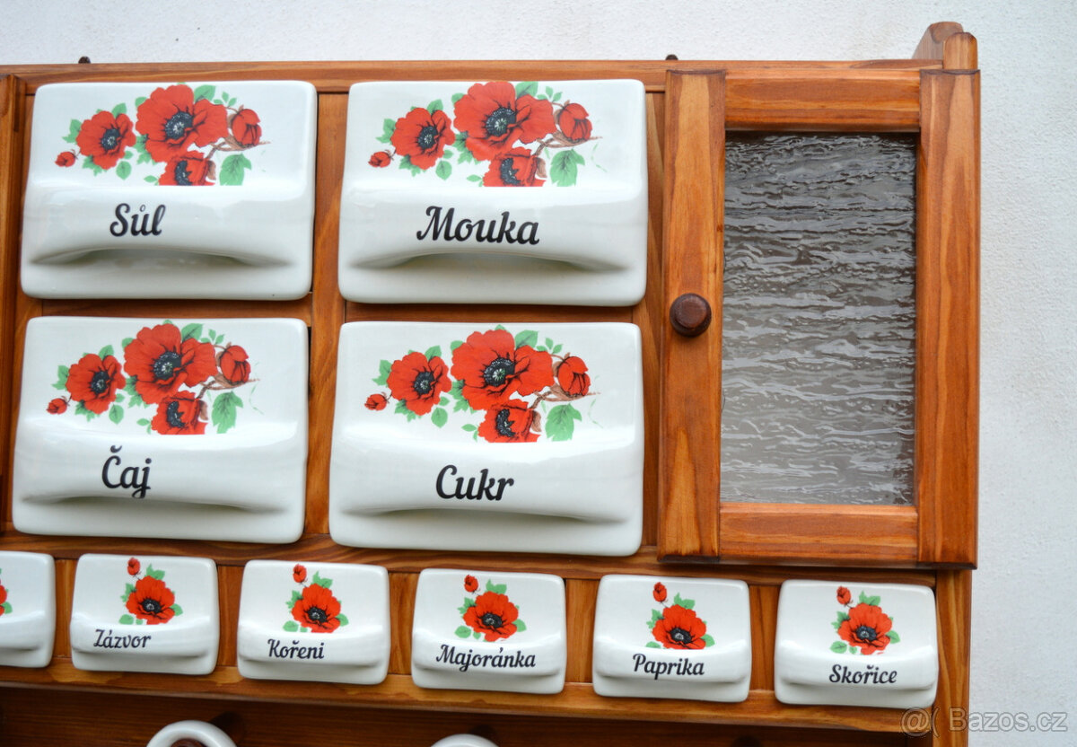 Police s kořenky - motiv vlčí mák - 10