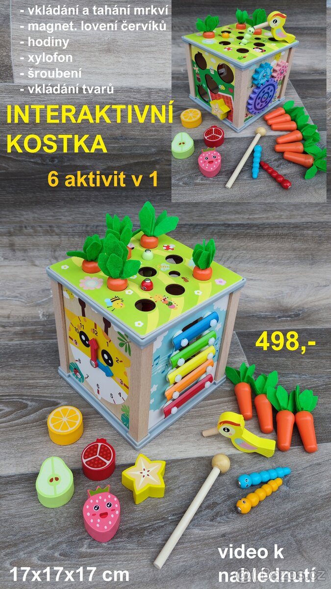 Dřevěné montessori naučné hry a pomůcky - 10