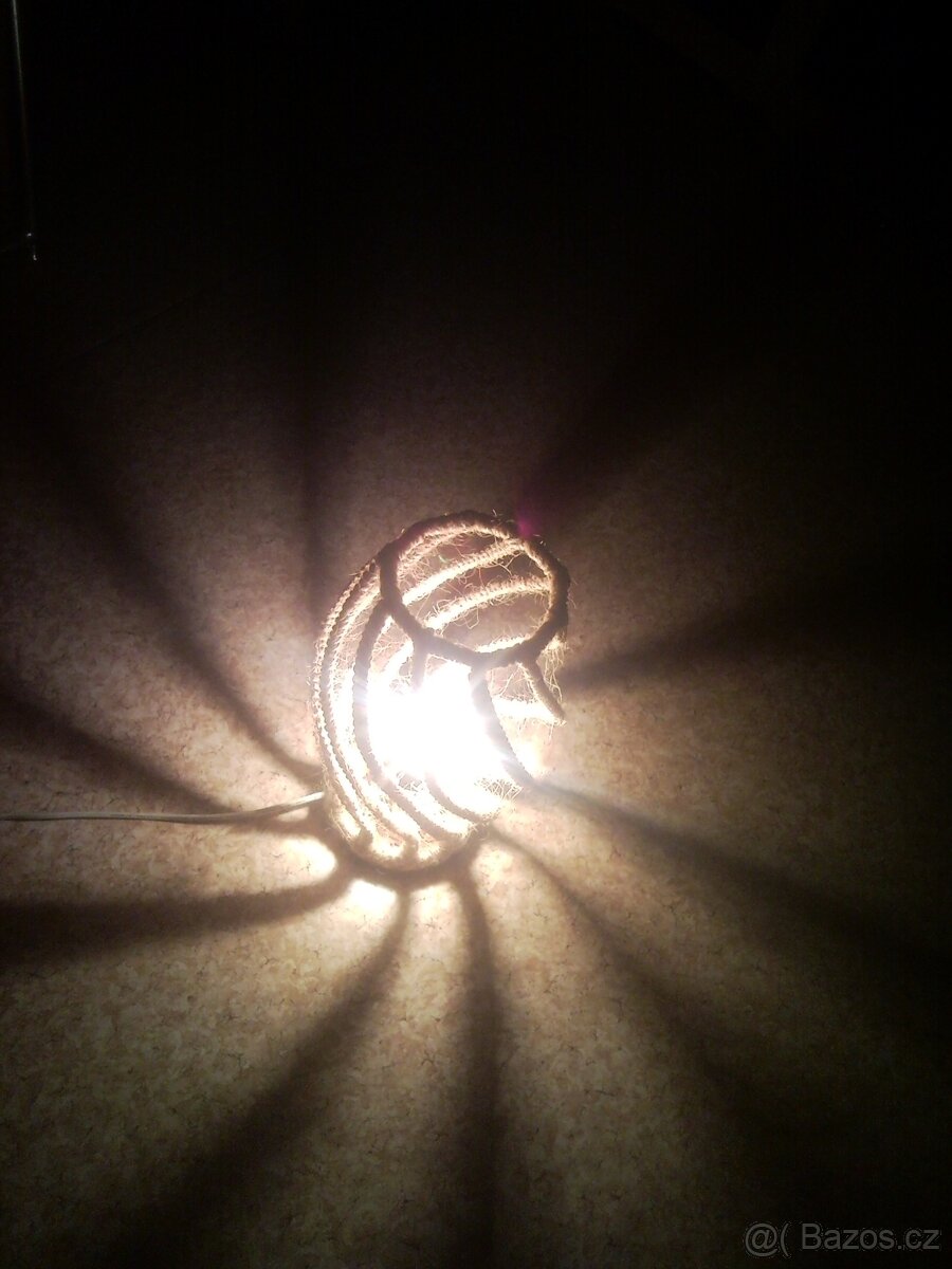 LAMPA ZÁNOVNÍ DRHANÁ ZE SISALOVÉHO PROVAZU - 10