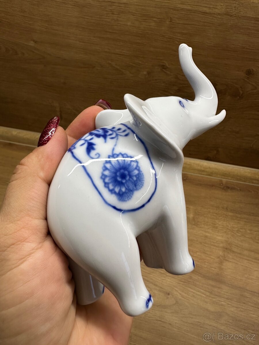 Slon Cibulak, originál porcelán Dubí - 10