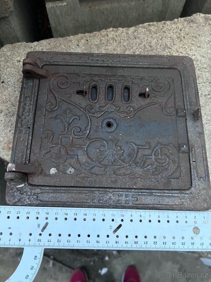 Litinová kamnová dvířka Jedna se o 5 kusů viz foto - 10