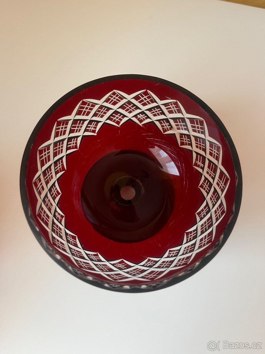 Červený pohár / miska / sklenice na šampaňské - 10