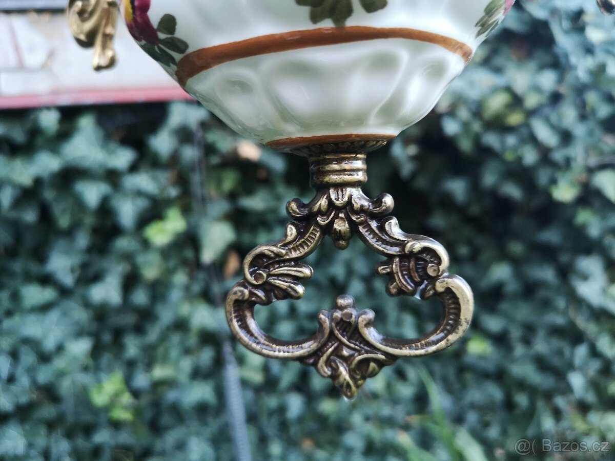 Mosazný lustr, petrolejka - 10