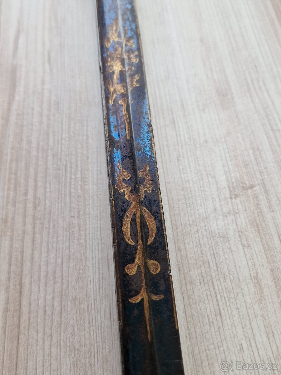 kord důstojník pěchoty Anglie 18.stol - čepel zdobená zlatem - 10