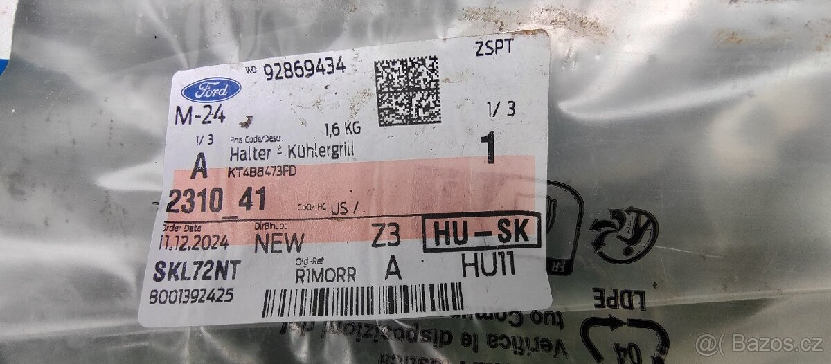 Ford Edge mk2 II 2 MK2 2018 - 2023 - zaluzie vzduchovod - 10