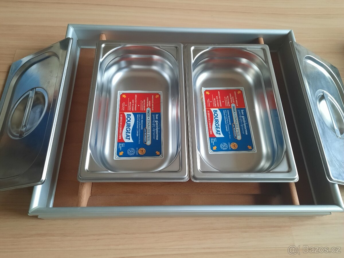 Luxusní organizér-příborník dřevo/ hliník Nové - 10