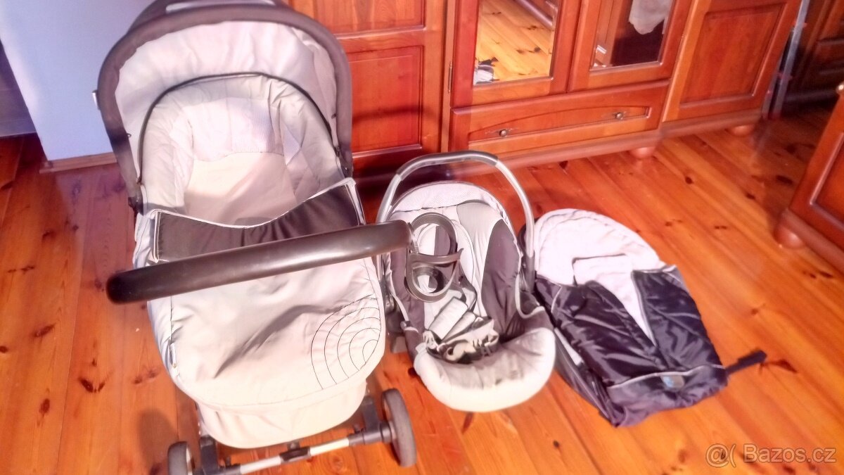 Kočárek 3v1 hluboká korba,sportovní sedačka,autosedacka - 10