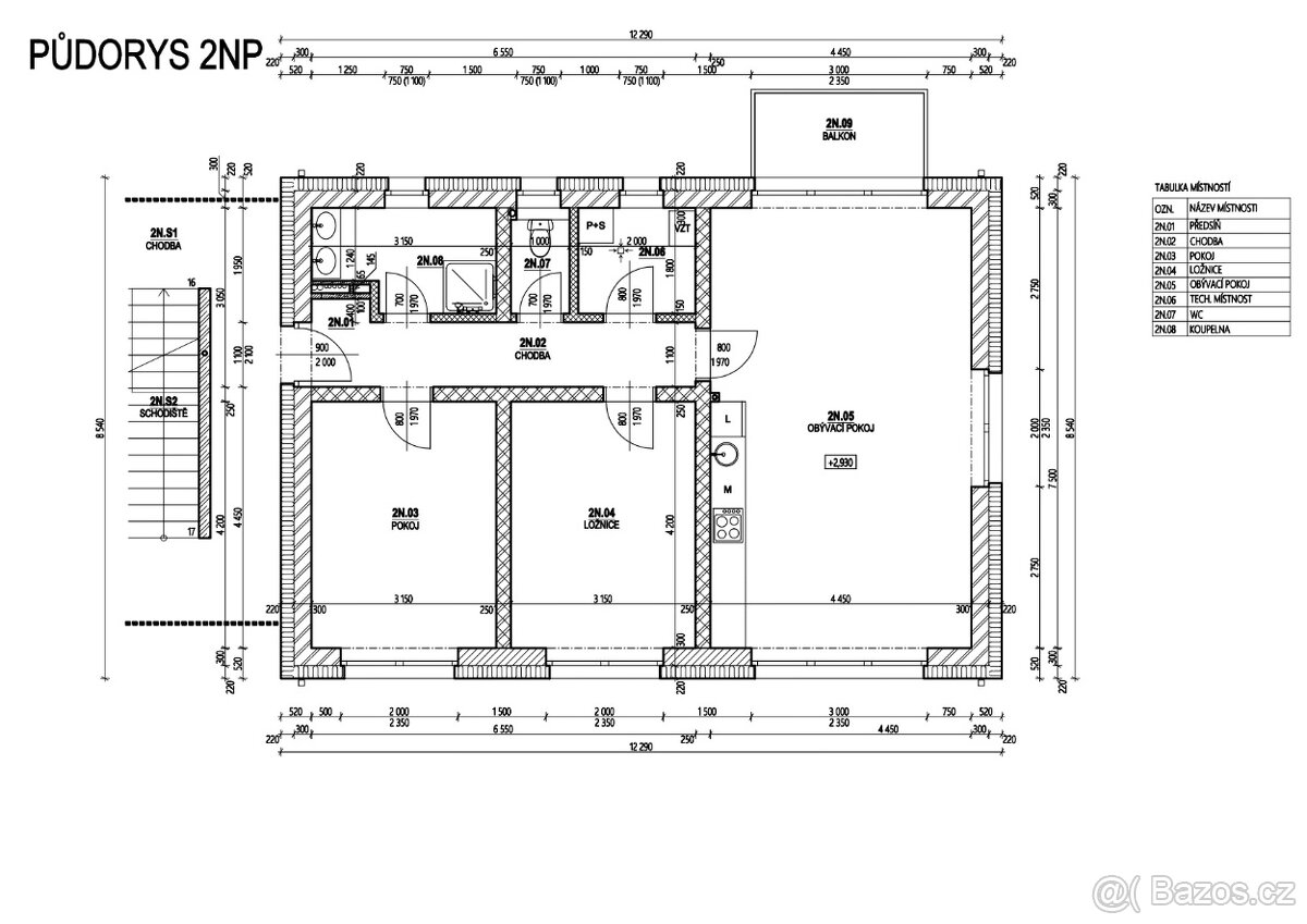 Prémiový 3+kk se zahradou (1200 Kč/měs. vytápění a ohřev TV) - 10