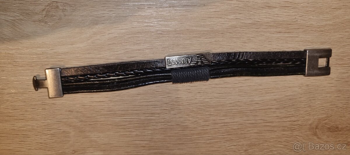 Armani pánský i unisex kožený náramek pravá kůže - 10