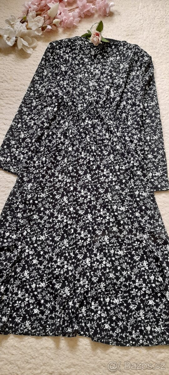 Shein květinové midi šaty s dlouhými rukávy - 10