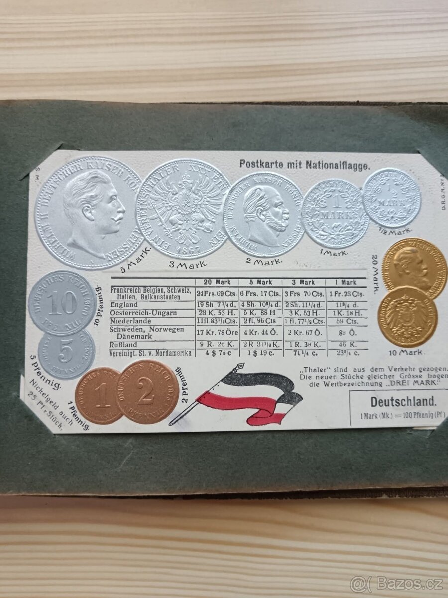 Peníze všech Zemí světa 37 Pohlednic s Mincemi z celého svět - 10