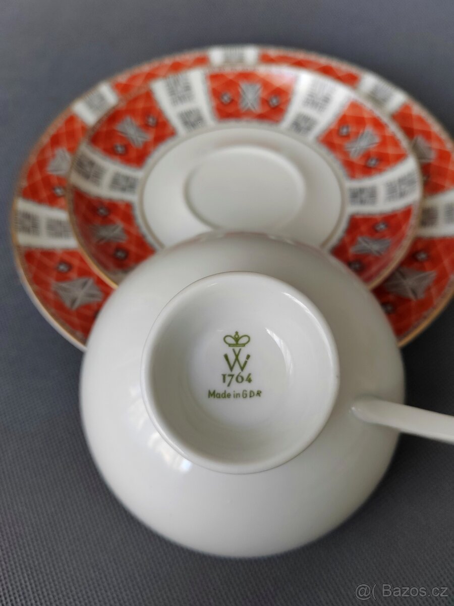 Luxusní porcelánová čajová souprava od Wallendorf - 10