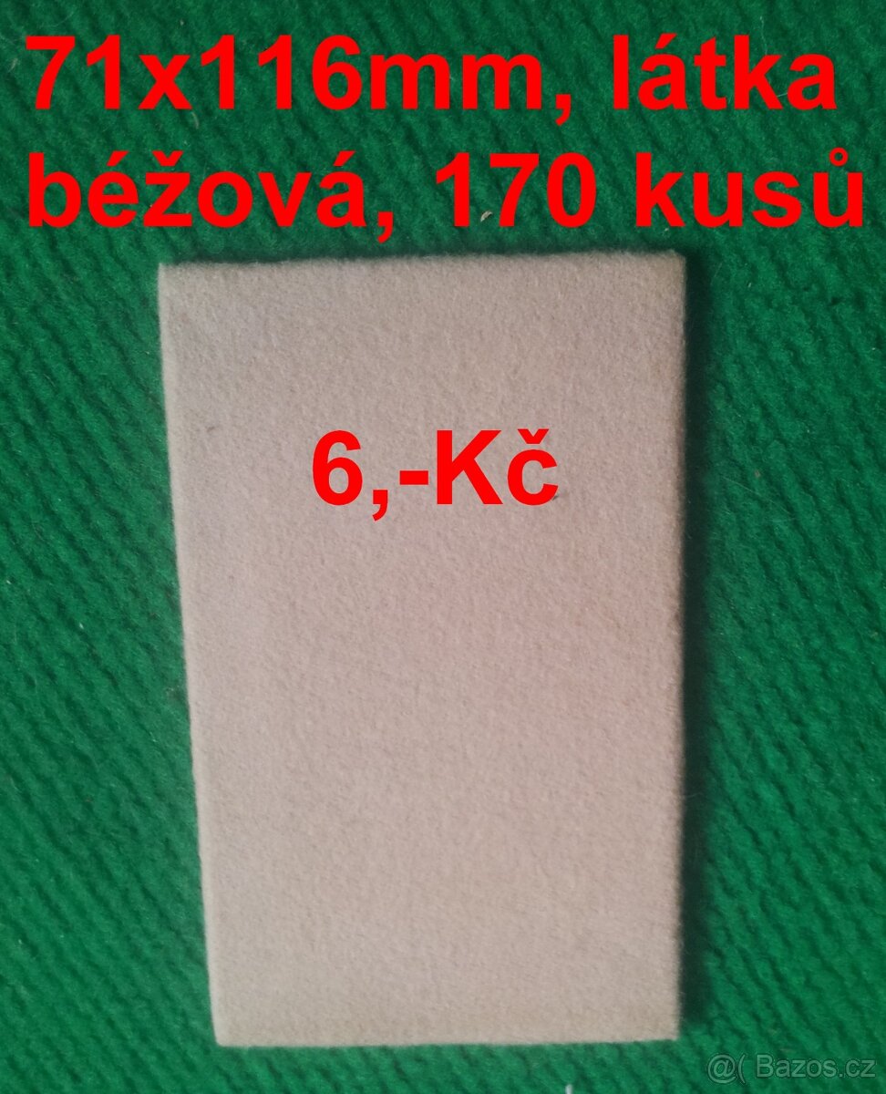 Sametové bižuterní karty, kartičky na odznaky - 10