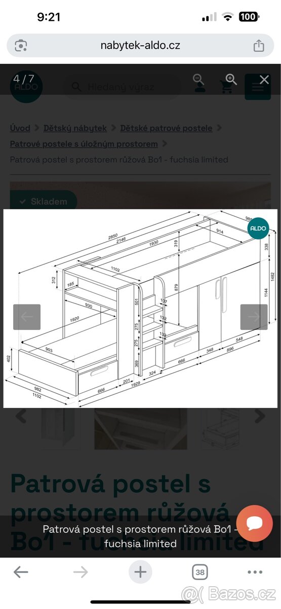 Dětská postel - palanda - 10