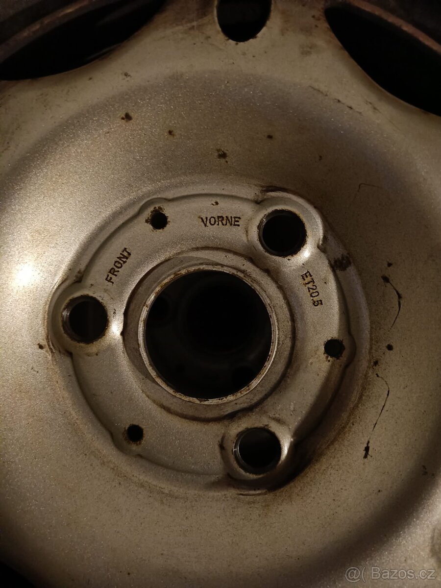 Plechové disky 15" 3x112 Smart ForTwo II zimní pneumatiky - 10