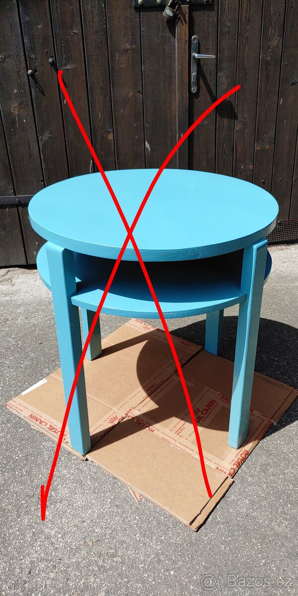 Stará bledě modrá ložnice / nábytek - 10