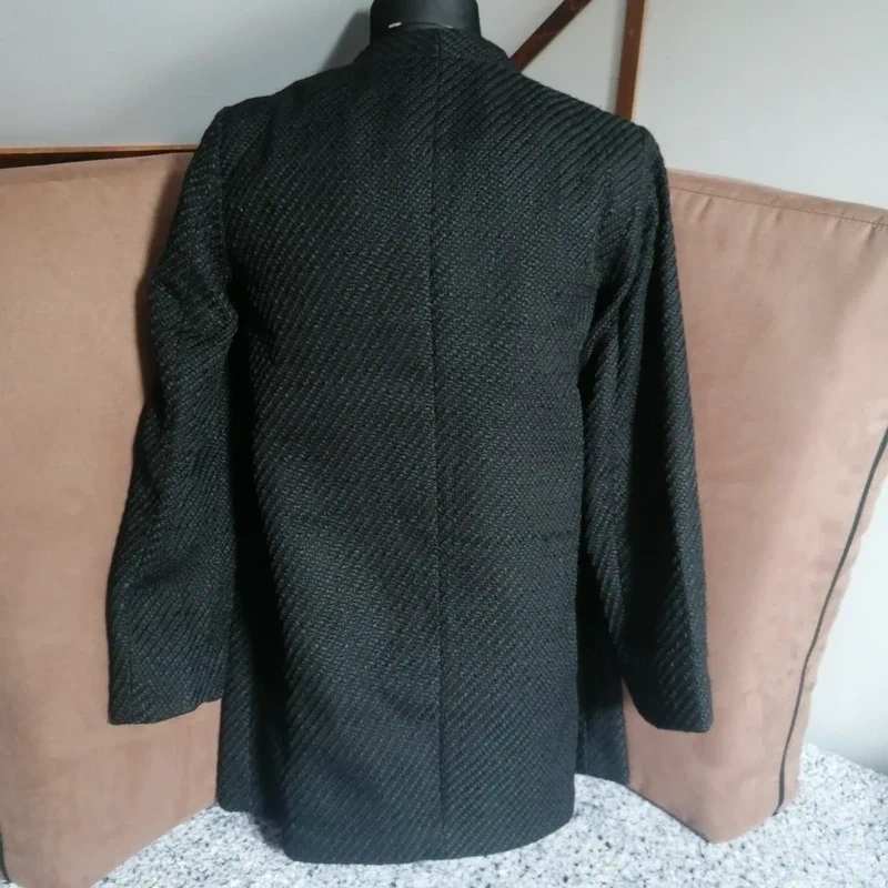 Krásný černý krátký kabátek vel.40-44 - 10