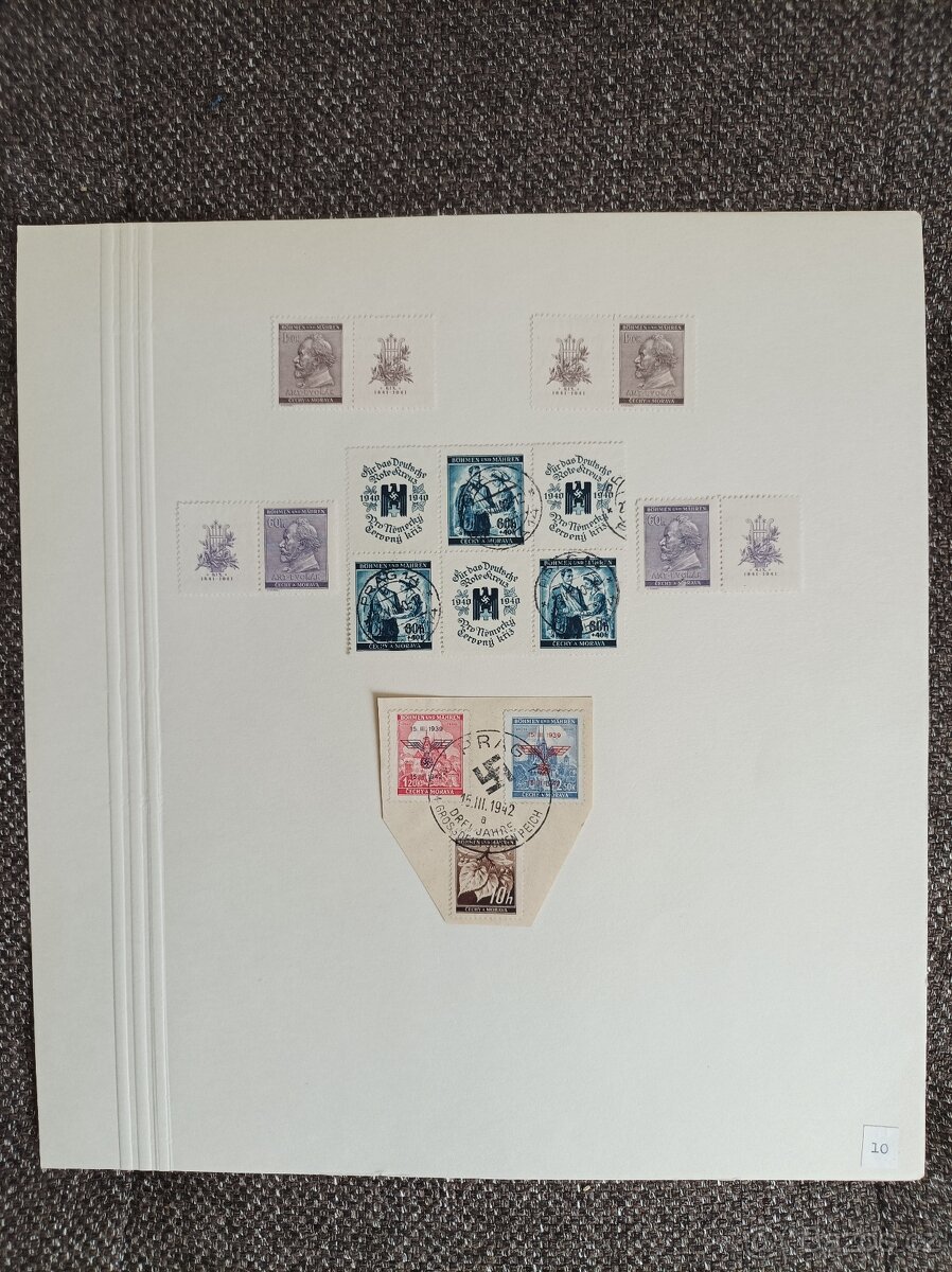 Sbírka známek "Protektorát Čechy a Morava 1938-45" - 10