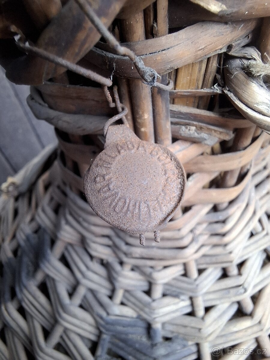 Starý opletený demižón - LIHOVAR MLADÁ BOLESLAV - 10