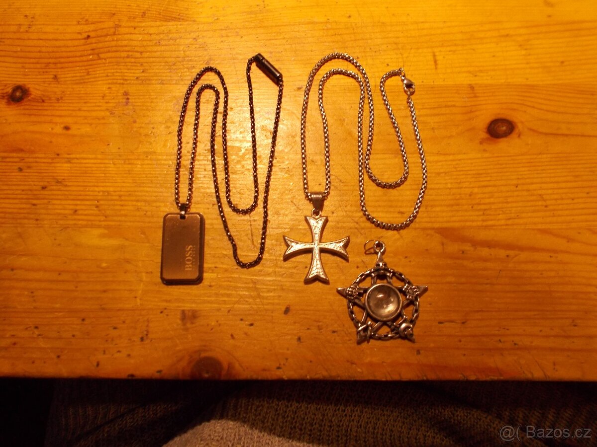 ŘETĚZ NA KRK-,,HUGO BOSS,,- + 2 ZDARMA - 10