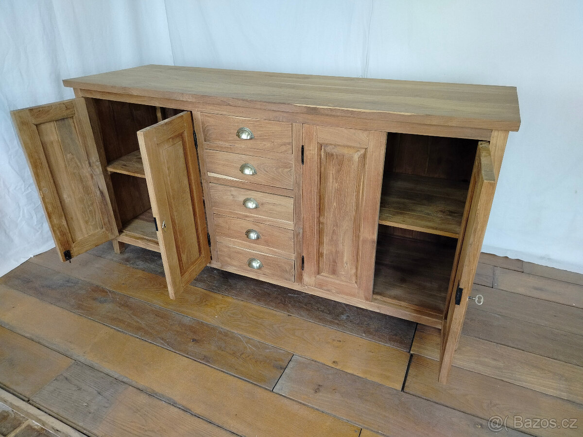 Velká masivní komoda TEAK - 10