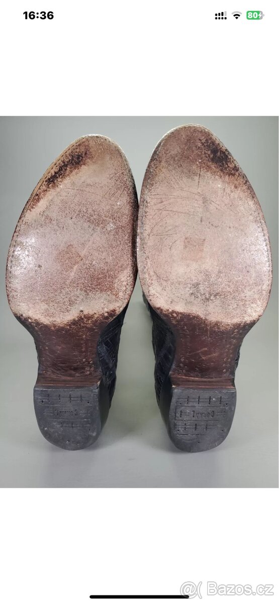 KOVBOJSKÉ BOTY 44 PRAVÝ ALIGÁTOR - 10