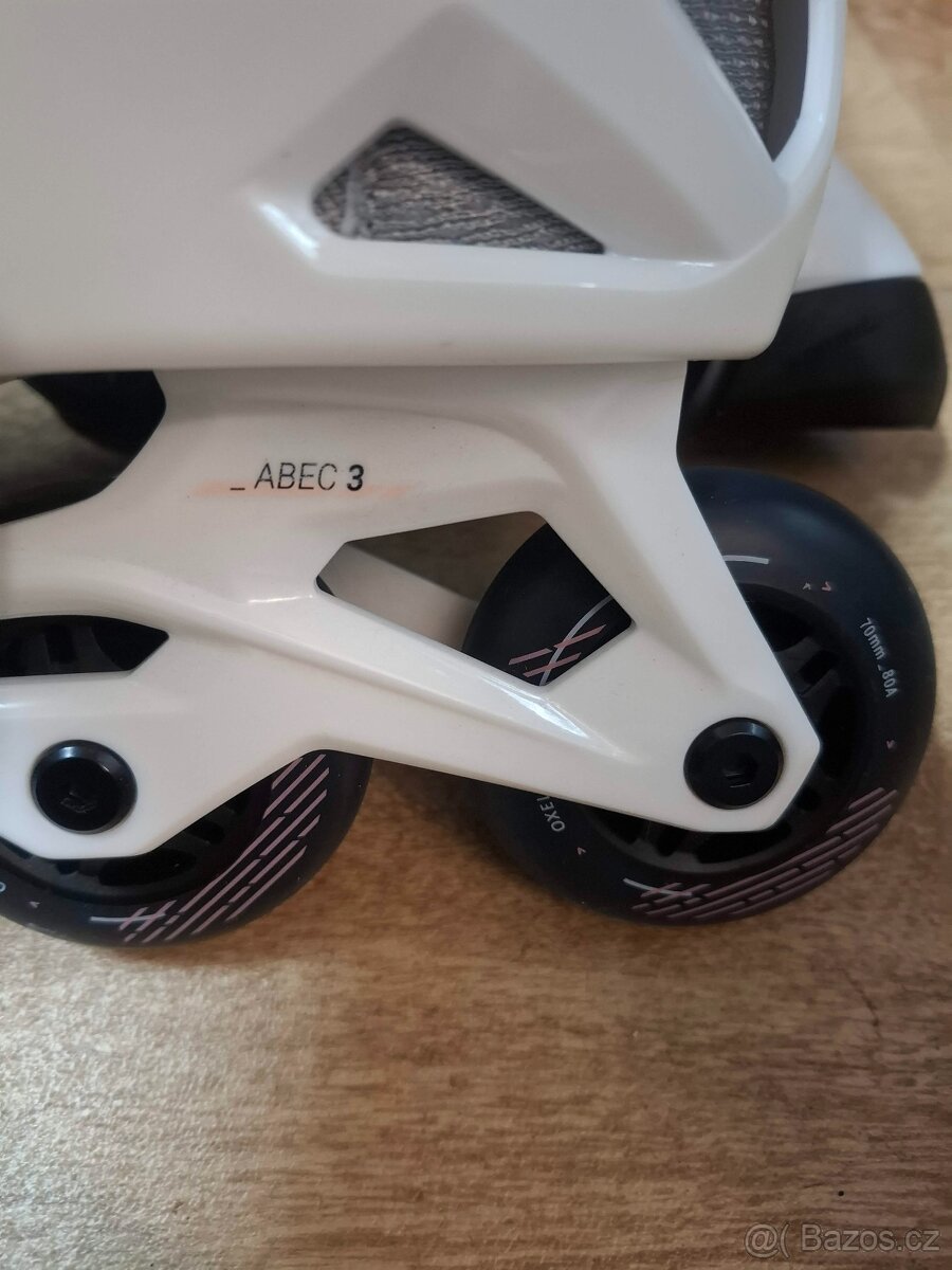 Nové - Oxelo Dětské kolečkové brusle Fit 3 šedé 32/35 - 10