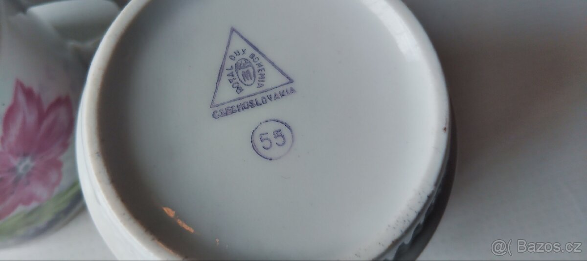 Retro sběratelské hrnky Royal Dux Bohemia Czechoslovakia - 10