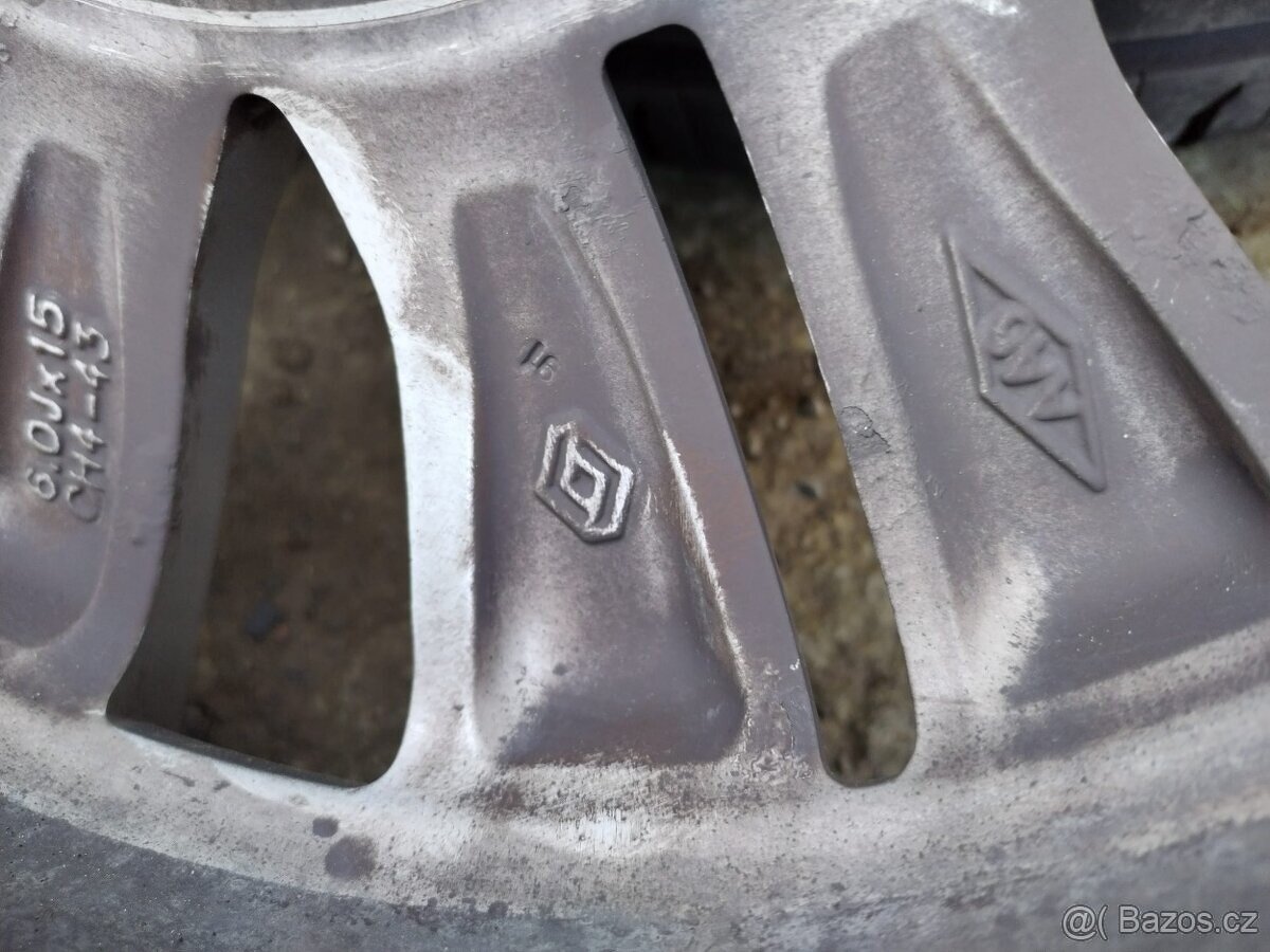 RENAULT CLIO disky 4x100 R15 ET 43 +185/65/15 léto - 10