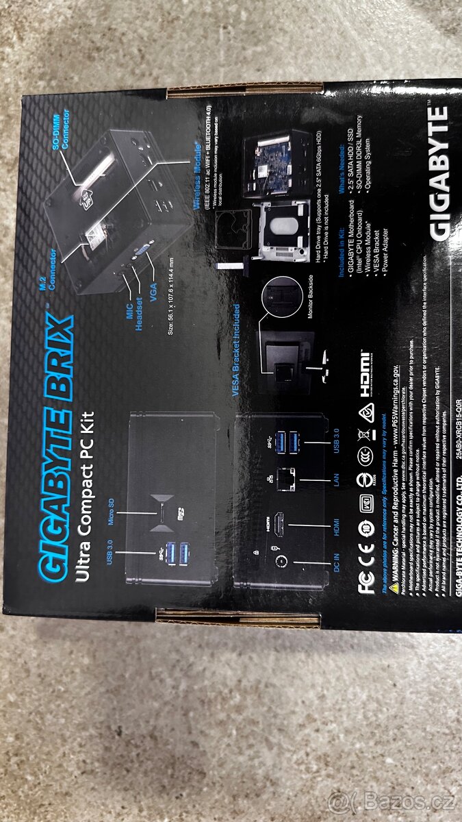 GIGABYTE BRIX mini PC GB-BACE 3160 - 10