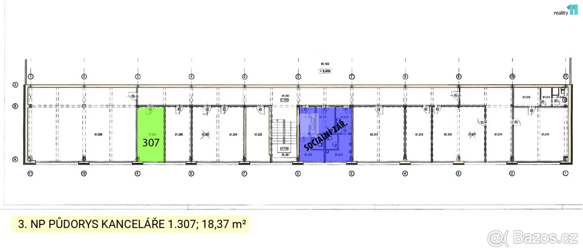 Pronájem kancelářských prostor 1.307 - 10