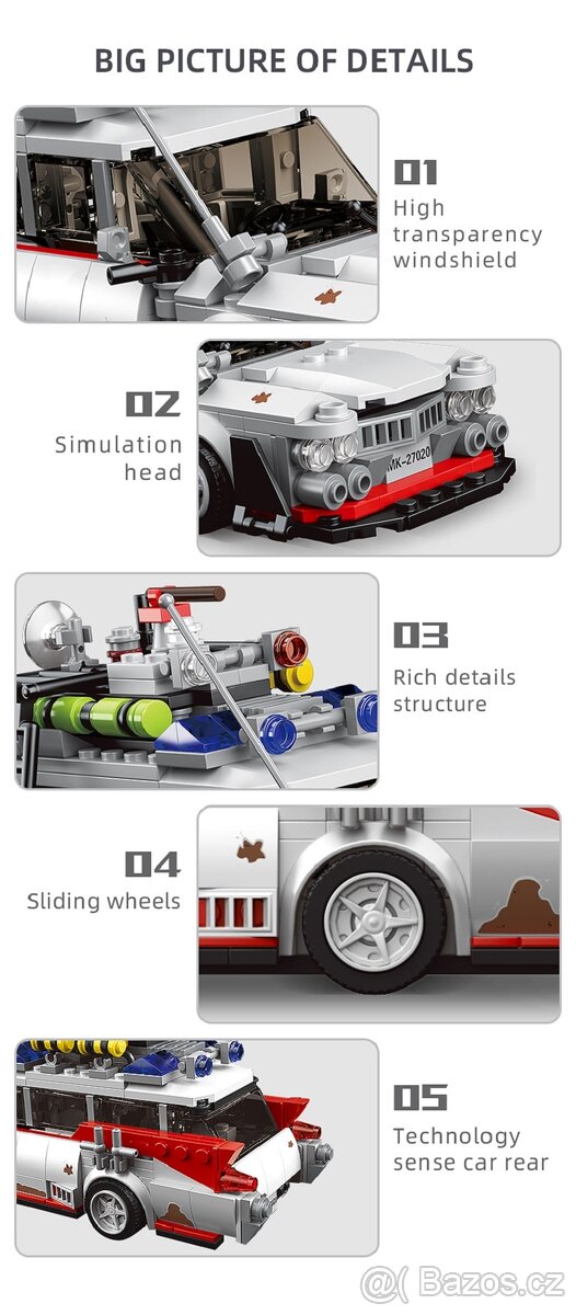 Stavebnice Auto lovci duchů kompatibilní s LEGO - 10