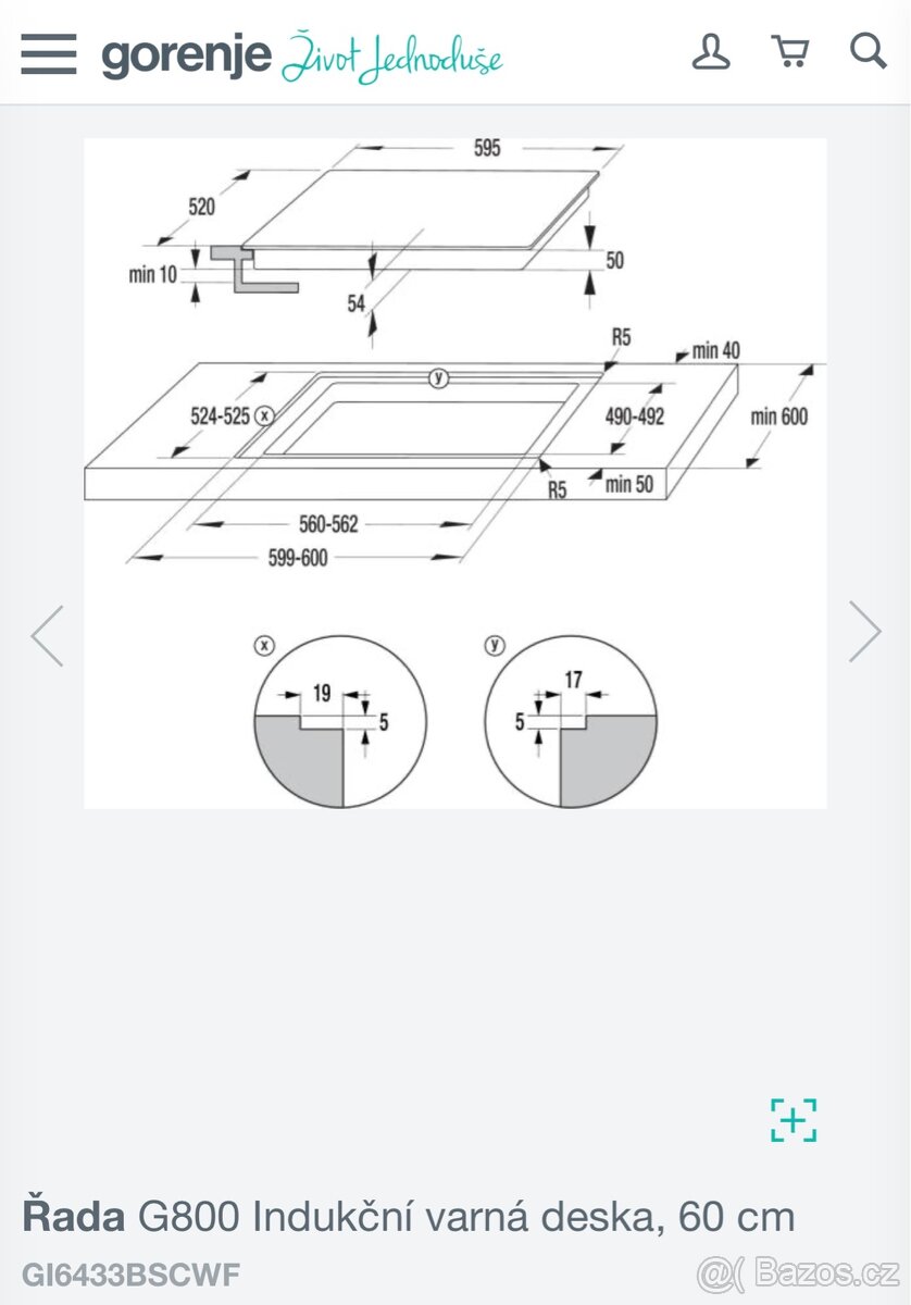 Nová indukce GORENJE GI6433BSCWF-automat.Progr.,5 let záruka - 10