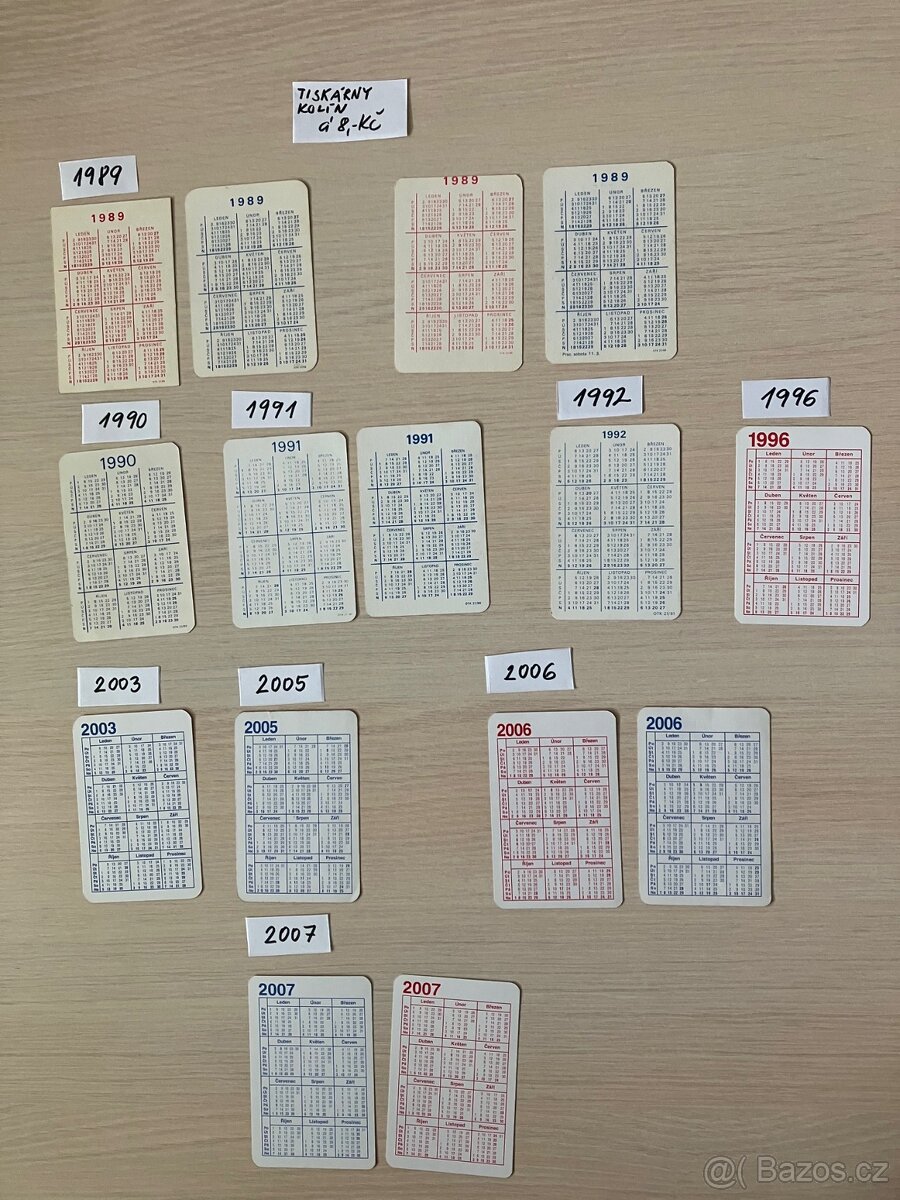 Kalendáříky sada 4+5 - 10