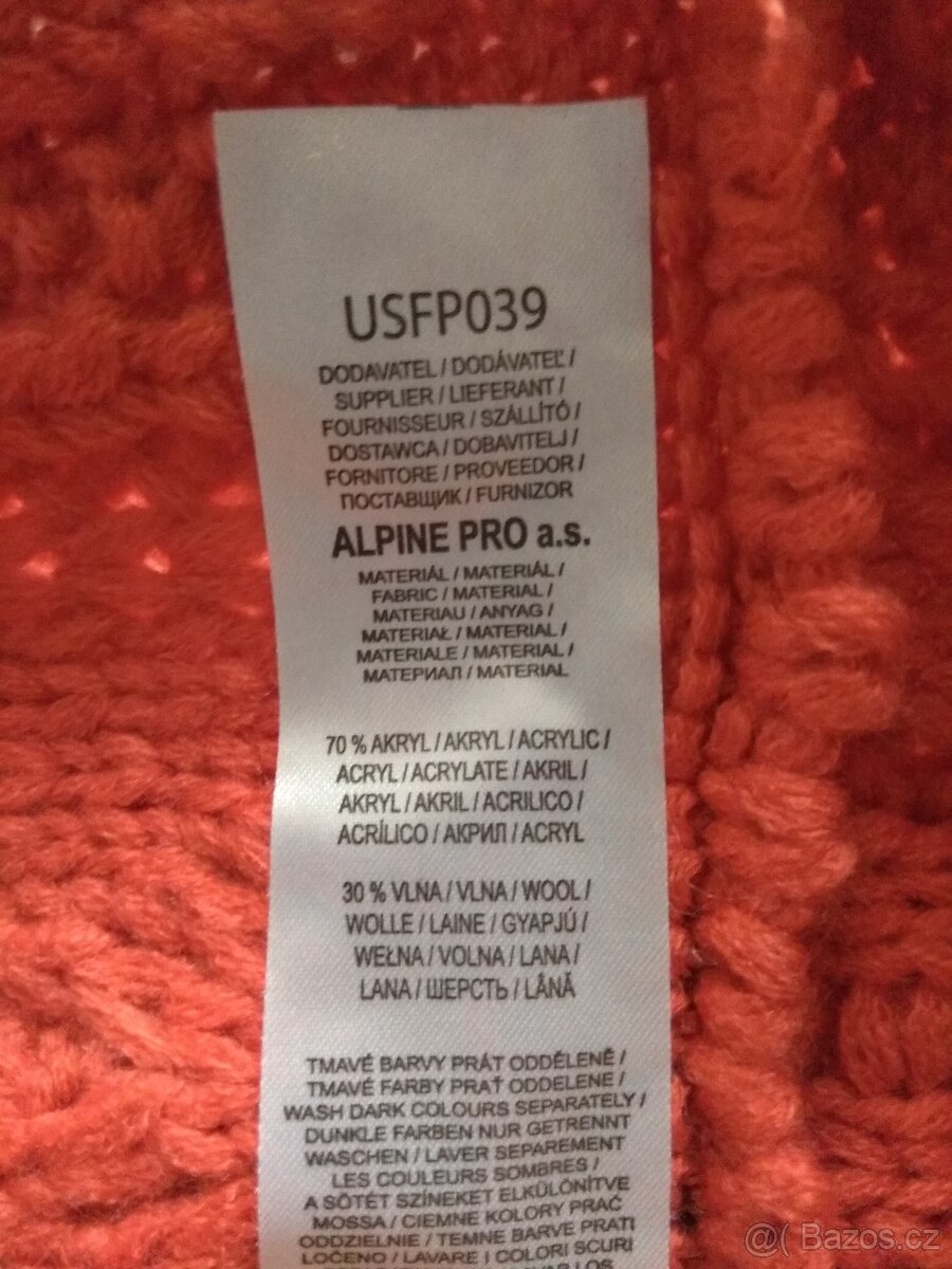 Nové unisex pletené kruhové šály ALPINE PRO - šedá, oranžová - 10