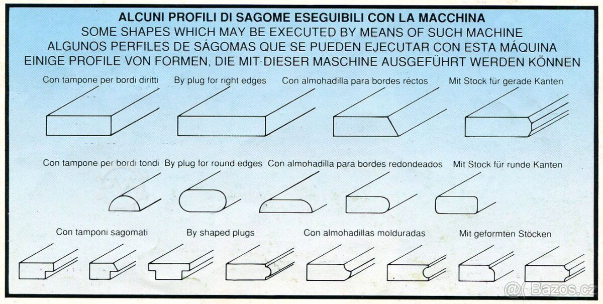 Profilová hranová bruska DE STEFANI - 10