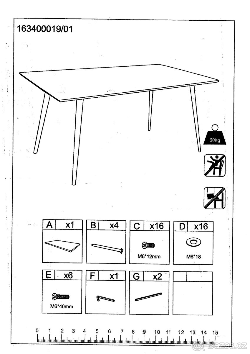 Prodám černý kuchyňský stůl v SUPER STAVU - 10
