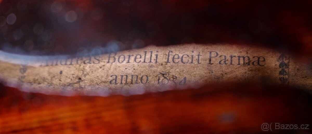 Staré 4/4 německé housle z19ho století dle Andrea Borelli - 10