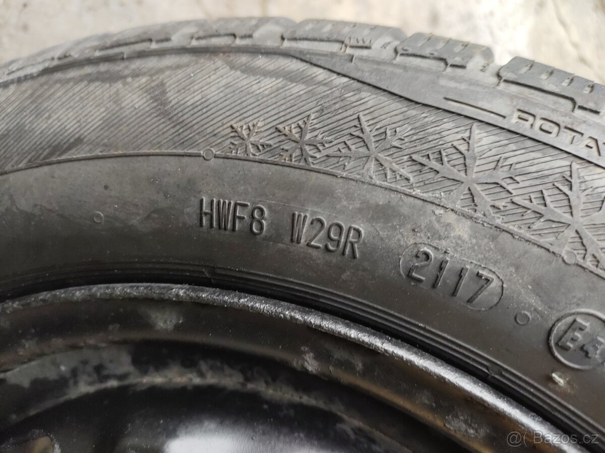 185/60 R14 M+S ZIMNÍ BARUM POLARIS 7mm + DISKY 5X100 FABIA - 10