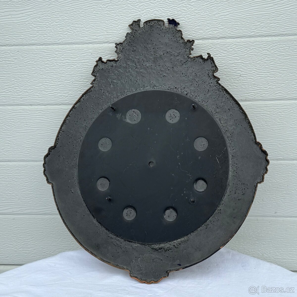 A velký malovaný hodinový ciferník měď - 10