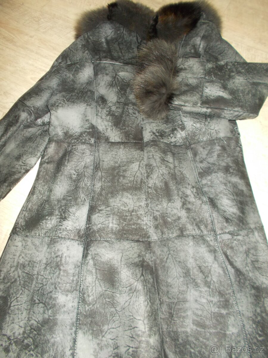 OJEDINĚLÝ KOŽENÝ 3/4 KABAT Vel.44/XL TOP STAV - 10