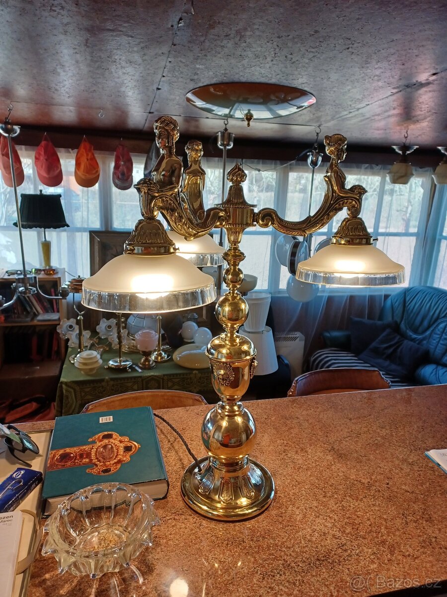 Mosazná figurální lampa - 10