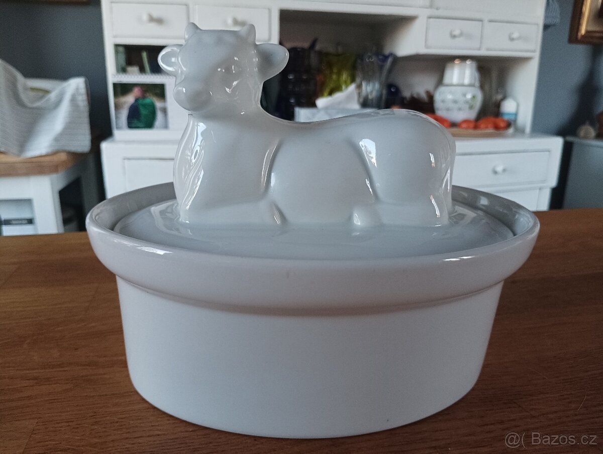 PORCELÁNOVÁ ZAPÉKACÍ TERINA KRAVIČKA FRANCIE - 10